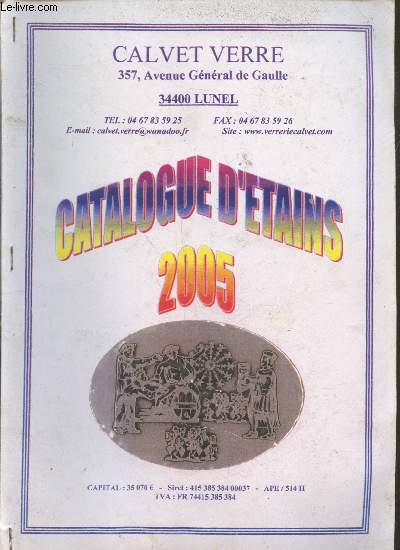 Catalogue d'tais 2005 - Calvet Verre