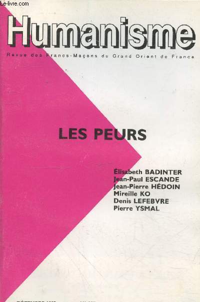 Humanisme n207 Dcembre 1992 : Les peurs. Sommaire : Les peurs - mettre du sens sur l'irrationnel par Gilbert Abergel - peurs et significations de la peur par Jean Pierre Hdoin - la procration, la sexualit et l'ordre moral etc.