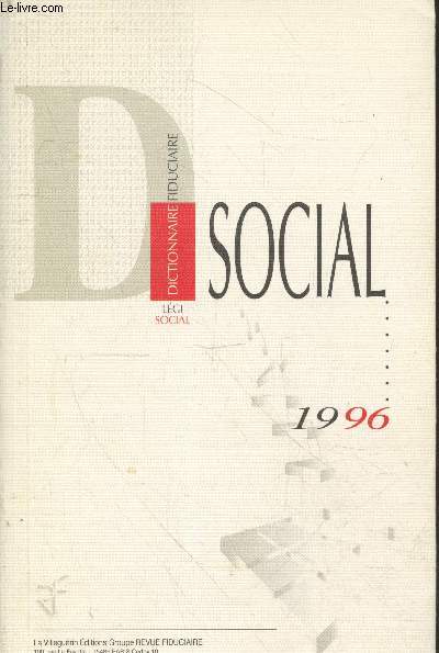 Dictionnaire fiduciaire social 1996 (Collection 