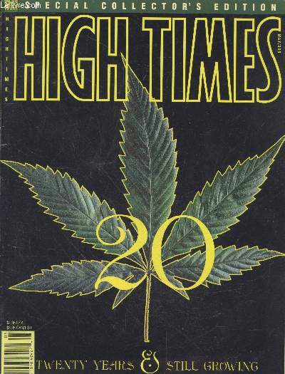 High Times n225 May 1984 : Twenty years & still growing - Special collector's edition. Sommaire : Escobar offed by CIA - Death in Kentucky by Bill Weinberg - Record stores seized in paraphernalia Blitz - High times and the hemp movement - etc.
