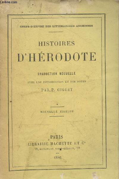 Histoires d'Hrodote ( Collection 