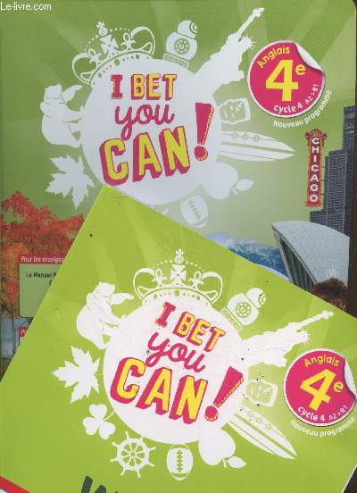 I bet you can ! - Anglais 4e Cycle 4 A2/B1 + Workbook (Spcimens enseignants)