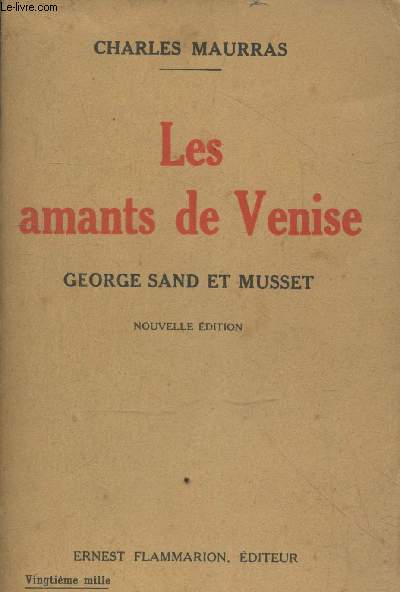 Les amants de Venise - George Sand et Musset
