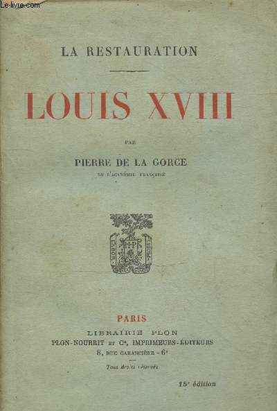 Louis XVIII (La Restauration)