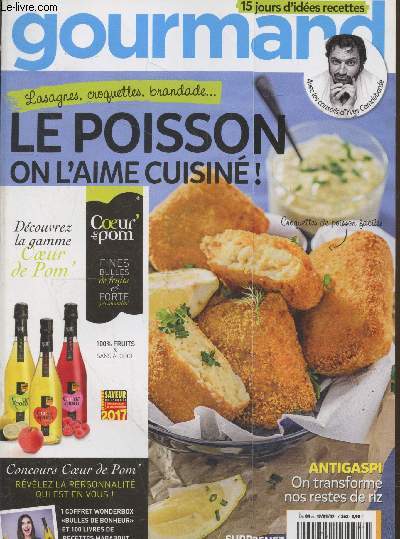 Gourmand n362 du 4 au 17 janvier 2017. Sommaire : 15 jours d'ides recettes - Lasagnes, croquettes, brandade le poisson on l'aime cuisin - Antigaspi on transforme nos restes de riz - Frangipane abricot ou chocolat 8 galettes des rois etc.