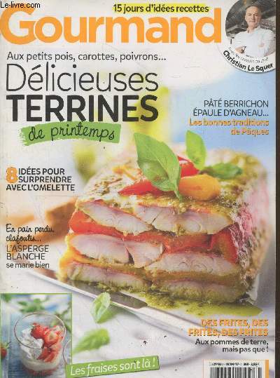 Gourmand n368 du 29 mars au 11 avril 2017. Sommaire : Dlicieuses terrines de printemps - 8 ides pour surprendre avec l'omelette - En pain perdu, clafoutis... l'asperge blanche se marie bien - Les fraises sont l dessert express, tartes, etc.