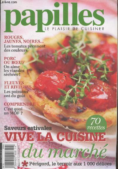 Papilles le plaisir de cuisiner n12 Juin/Juillet 2013 : Rouges, jaunes, noires les tomates prennent des couleurs - Porc ou boeuf on aime les viandes sches ! - Fleuves et rivires les poissons ont du got - Comprendre c'est quoi un MOF ? - etc.