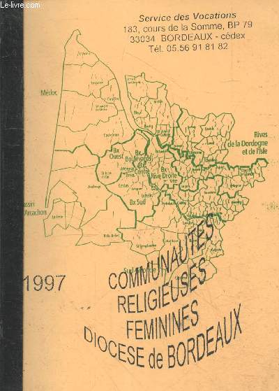 Les communauts religieuses fminines de Gironde se l'ordre alphabtique de l'ordo diocsain de 1997