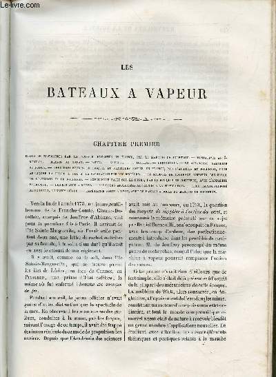 Extraits du livre Les merveilles de la science de Louis Figuier : Les bateaux  vapeur + La locomotive et les chemins de fer.