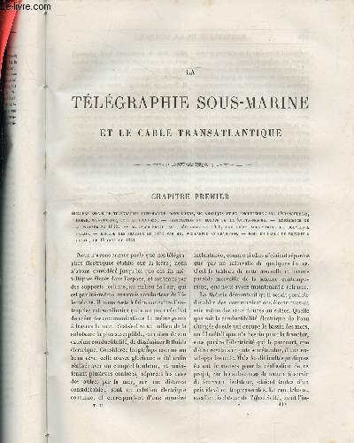 Extraits du livre Les merveilles de la science de Louis Figuier : La tlgraphie sous-marine et le cable transatlantique.