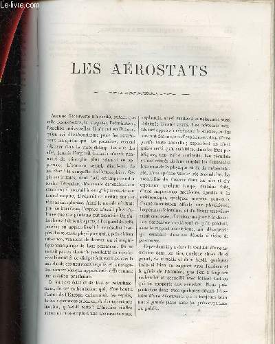 Extraits du livre Les merveilles de la science de Louis Figuier : Les Arostats.
