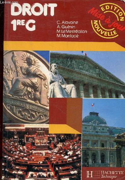 Droit 1re G - Edition nouvelle mise  jour 1988-1989.