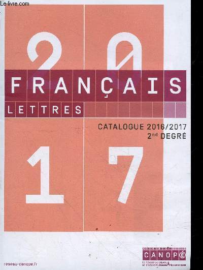 Franais lettres catalogue 2016/2017 2nd degr.