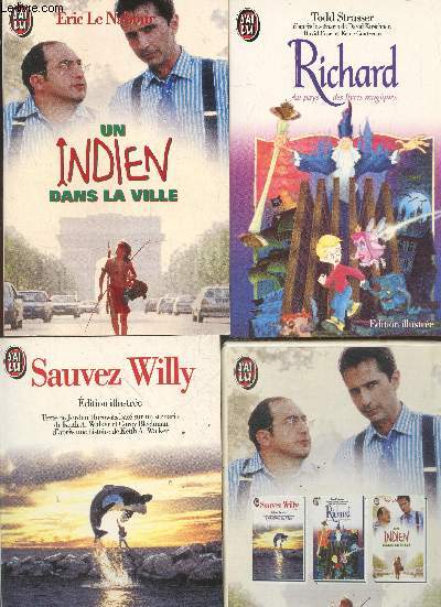 Spcial junior cinma - 3 ouvrages : un indien dans la ville + sauvez willy + richard au pays des livres magiques