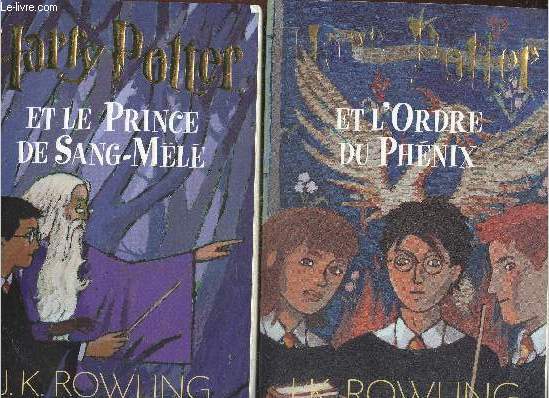 Harry Potter - lot de 2 ouvrages : tome 5 + tome 6 : l'ordre du phenix + le prince de sang mele