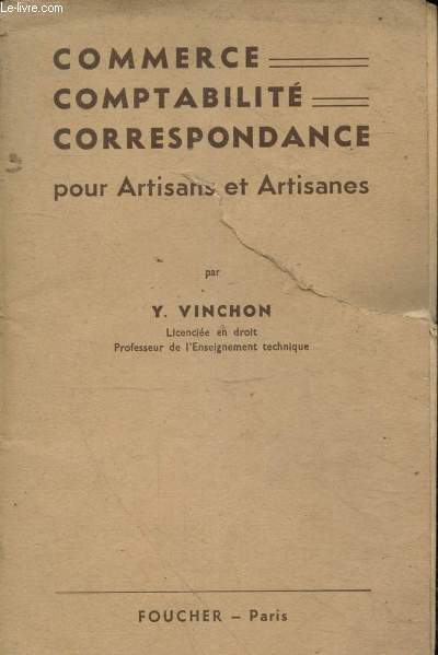 Commerce comptabilit correspondance pour artisans et artisanes.