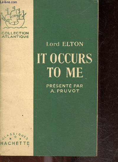 It occurs to me - collection atlantique