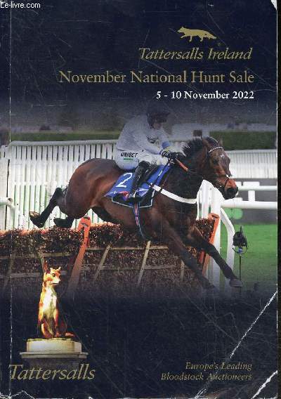 Tattersalls Ireland november national hunt sale 5-10 november 2022.