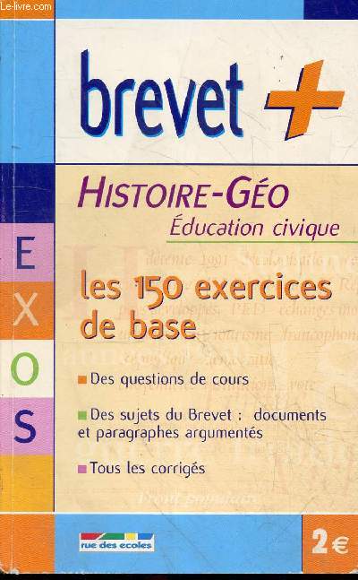 Brevet + Histoire-Go Education civique - les exercices de base.