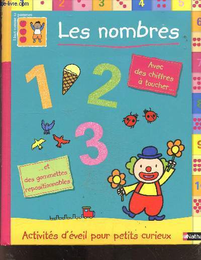 Les Nombres - Haut Comme 3 Pommes - avec des chiffres a toucher - activites d'eveil pour petits curieux - gommettes repositionnables