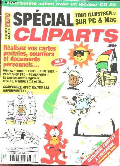 Micro pour tous N2 hors serie - special Cliparts - realisez vos cartes postale, courriers et documents personnels : works, word, excel, publisher, paint shop pro, powerpoint - Catalogue complet class par theme - mac os, windows 3.1 et 95 ...