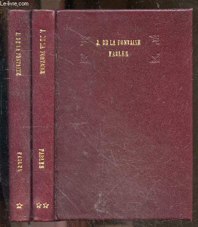 Fables illustrees - 2 volumes : tome I + tome II - Notices et annotations par Maurice Morel - dix + huit gravures + un hors texte