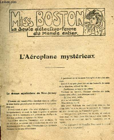 Miss boston la seule detective femme du monde entier - N°4 - L'Aéroplane mystérieux