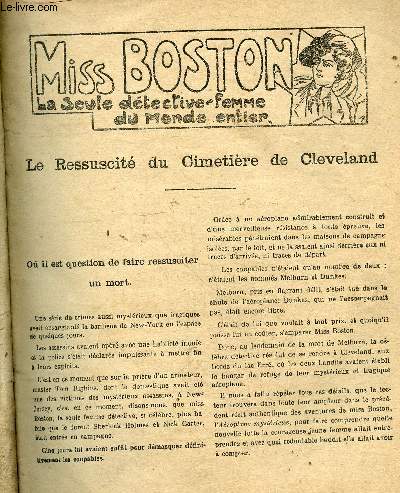 Miss boston la seule detective femme du monde entier - N°5 - Le Ressuscité du cimetière de Cleveland