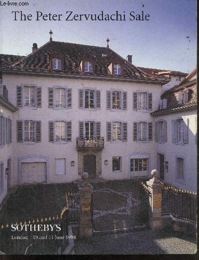 Catalogue de ventes aux enchres - The Peter Zervudachi Sale - 10 june-11 june 1998 - Sotheby's.