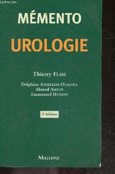 Memento : urologie - 2e edition