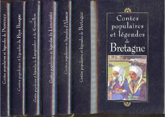 Contes populaires et legendes - lot de 6 ouvrages : Provence + Pays basque + Languedoc et Roussillon + Limousin + Alsace + Bretagne