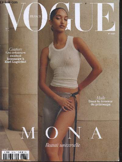 VOGUE france N1037 mai 2023 - Mona beaute universelle - mode: dans la douceur du printemps- couture: les createurs rendent hommage a karl lagerfeld