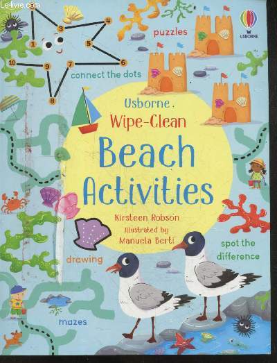 Wipe-Clean - Beach Activities - drawing, puzzles, spot the difference, mazes, connect the dots, ...