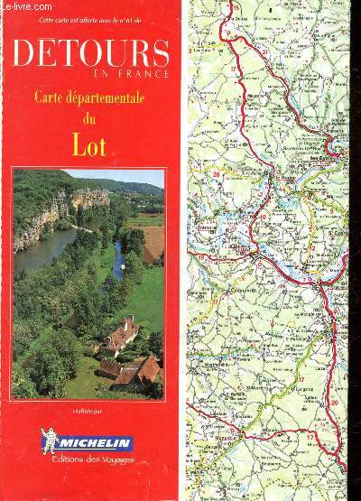 Les itineraires DETOURS en france - carte departementale du Lot