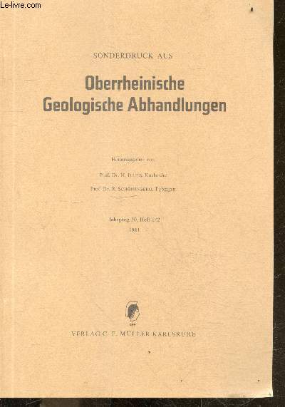 Sonderdruck aus Oberrheinische geologische abhandlungen - herausgegeben von Dr. Illies H. / Dr. Schonenberg R. - jahrgang 30, Heft 1/2 - 1981 - evolutionary trends in budding patterns of stromatoporid cyclostomatous bryozoa and stomatoporopsis n. gen....