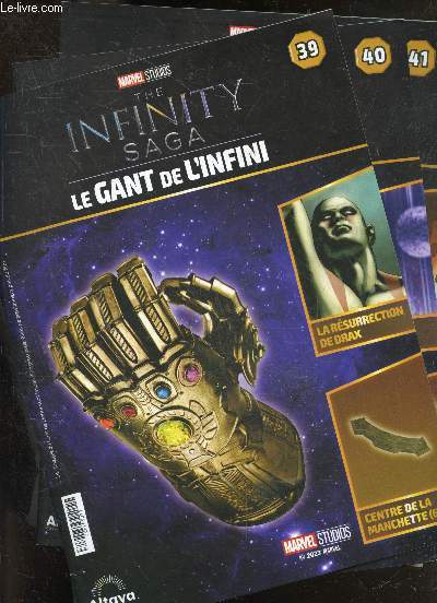 The infinity saga - le gant de l'infini - Lot de 3 fascicules : N39 + N40 + N41- la resurrection de drax, centre de la manchette (6+7+8), la pierre de pouvoir, la vague d'annihilation