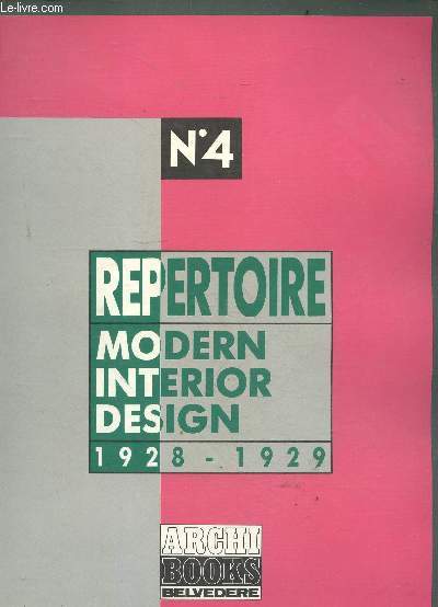 Repertoire N4 - Modern interior design 1928-1929