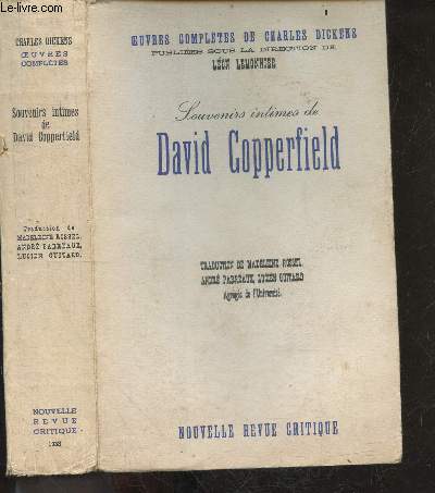 Souvenirs intimes de David Copperfield