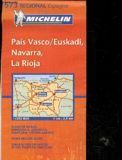 Carte regional - Pais Vasco, Euskadi, Navarra, La Rioja
