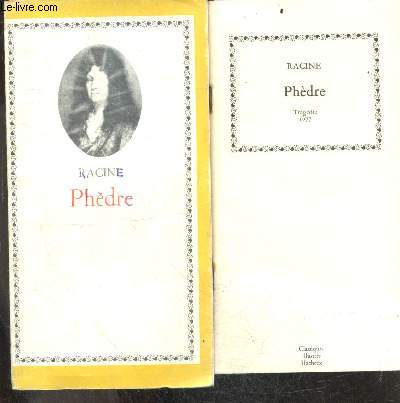 Phedre - tragedie 1677 - texte conforme a l'editions des grands ecrivains de la france - avec livret de notes et commentaires : lot de 2 volumes