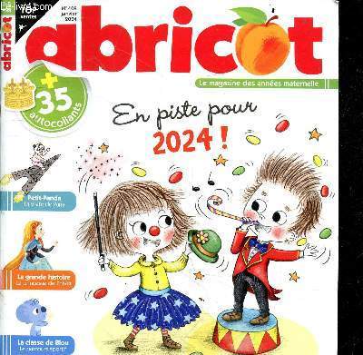 Abricot le magazine des annes maternelle n408 janvier 2024 - Petit Panda la visite de Paris - la grande histoire la princesse de l'hiver - la classe de blou le parcours sportif.
