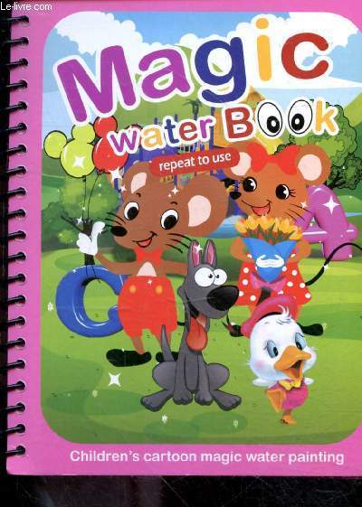 Magic water book repeat to use - Children's cartoon magic water painting - stylo absent.