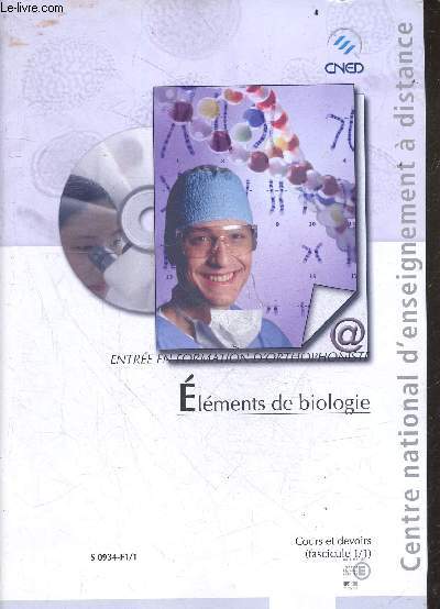 Entree en formation d'orthophoniste - Elements de biologie -Cours et devoirs, fascicule 1/1 - neurobiologie cellulaire- perception et integration sensorielles, les desordres du langage, organisation structurale et fonctionnelle du systeme nerveux