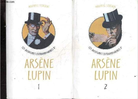 Les aventures extraordinaires d'arsene lupin - lot de 2 volumes : tome 1 + 2