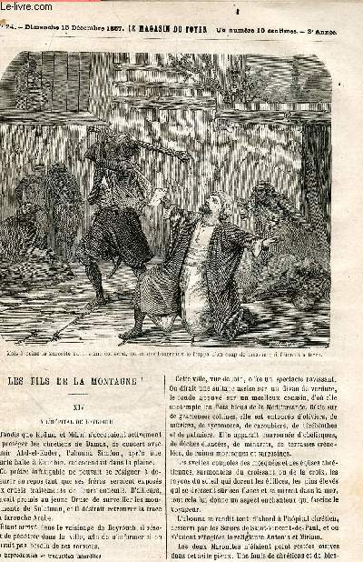 Le magasin du foyer, journal des bonnes lectures - 1867, 3e annee - N24 dimanche 15 decembre 1867- les fils de la montagne, le gant de la main gauche, un duel, les abeilles,