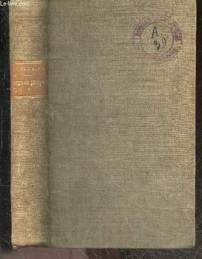 Lettres choisies de Voltaire - tome second - Bibliotheque des chefs d'oeuvre - 3e edition