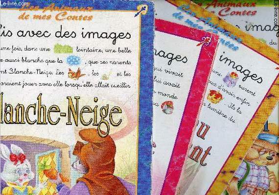 Les animaux de mes contes - je lis avec des images- lot de 4 volumes : Blanche neige + La belle au bois dormant + Le petit chaperon rouge + Hansel et Gretel