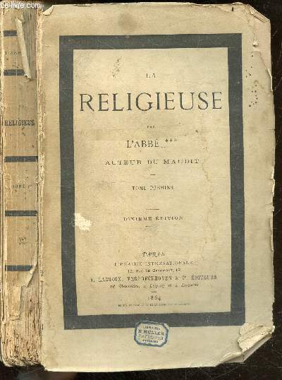 La religieuse - tome premier - 10e edition
