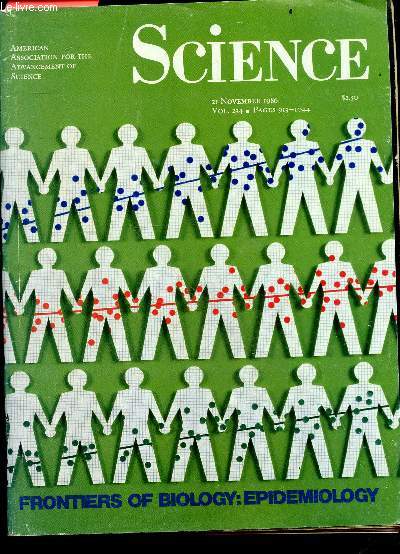 Science - 21 november 1986- frontiers of biology : epidemiology- AIDS in africa: an epidemiologic paradigm- drug resistant salmonella in the united states: an epidemiologic perspective- leishmaniasis and malaria: new tools for epidemiologic analysis- ...