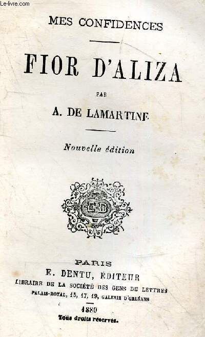 Mes confidences - Fior d'Aliza - nouvelle edition
